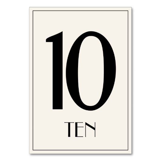 Old Hollywood Style Tafelnummer (Achterkant)