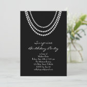 Old Hollywood Surprise Birthday Party Invitation Kaart (Staand voorkant)