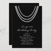 Old Hollywood Surprise Birthday Party Invitation Kaart (Voorkant / Achterkant)