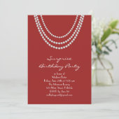 Old Hollywood Surprise verjaardagsfeestje uitgenod Kaart (Staand voorkant)