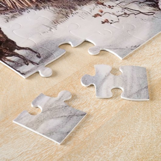 Old Home Winter Scene Legpuzzel (Zijkant)