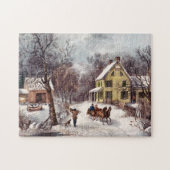 Old Home Winter Scene Legpuzzel (Horizontaal)