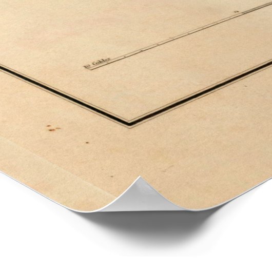 Old Hong Kong Map (1843) haven in China Poster (Hoek)