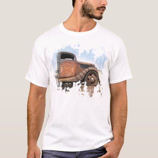 Old Hot Rod Shop Truck T shirt (Voorkant)