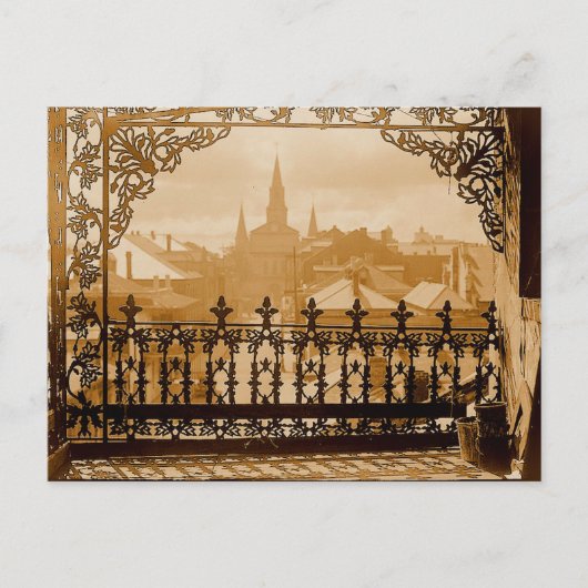 Old House Balkon New Orleans Briefkaart (Voorkant)