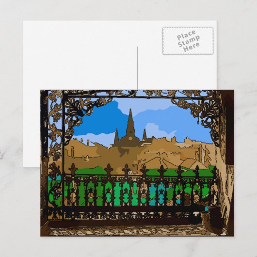 Old House Balkon New Orleans Briefkaart (Voorkant / Achterkant)