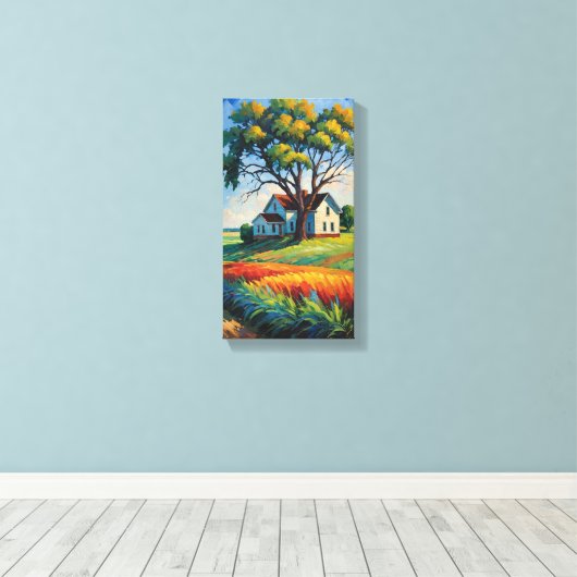 Old House Canvas Muurkunst (Insitu (Houten vloer))