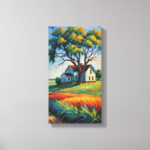 Old House Canvas Muurkunst Afdruk