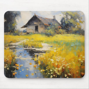 Old House Countryside Impressionisme Muismat