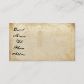 Old House Restauratie Papier Visitekaartje (Achterkant)