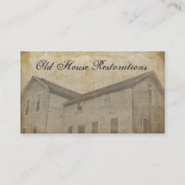 Old House Restauratie Papier Visitekaartje