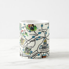 Old Illustrated Pennsylvania Map Mug Koffiemok