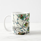 Old Illustrated Pennsylvania Map Mug Koffiemok (Links)