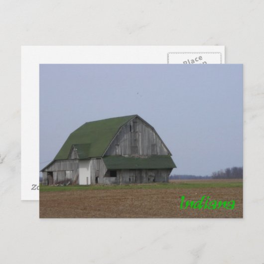 Old Indiana Barn Briefkaart (Voorkant / Achterkant)