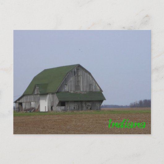Old Indiana Barn Briefkaart (Voorkant)
