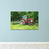 Old International Tractor Canvas Afdruk (Insitu (Houten vloer))