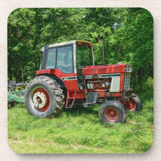 Old International Tractor Drankjes Onderzetter (Voorkant)