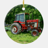 Old International Tractor Keramisch Ornament (Achterkant)