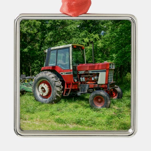 Old International Tractor Metalen Ornament (Voorkant)