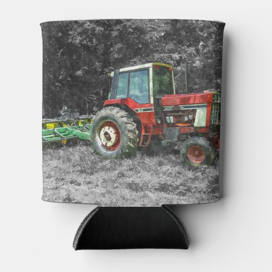 Old International Tractor Painterly Blikjeskoeler (Voorkant)