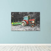 Old International Tractor Painterly Canvas Afdruk (Insitu (Houten vloer))