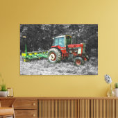 Old International Tractor Painterly Canvas Afdruk (Insitu (Woonkamer))
