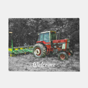 Old International Tractor Painterly Deurmat