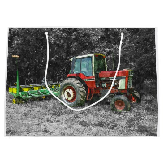 Old International Tractor Painterly Large Cadeautasje (Voorkant)