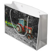 Old International Tractor Painterly Large Cadeautasje (Achterkant Gekanteld)