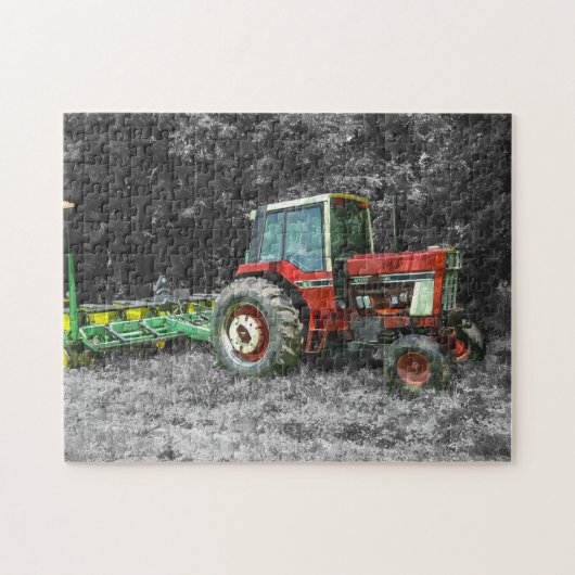 Old International Tractor Painterly Legpuzzel (Horizontaal)