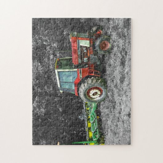 Old International Tractor Painterly Legpuzzel (Verticaal)