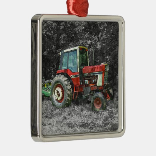 Old International Tractor Painterly Metalen Ornament (Rechts)