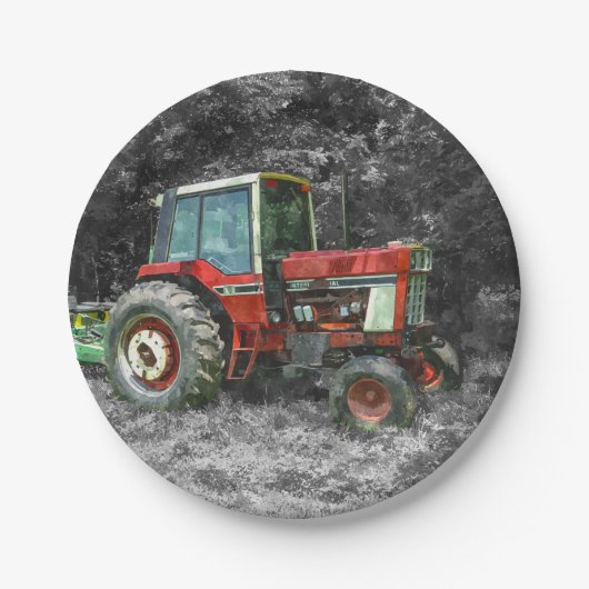 Old International Tractor Painterly Papieren Bordje (Voorkant)