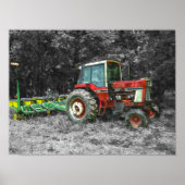 Old International Tractor Painterly Poster (Voorkant)