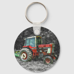 Old International Tractor Painterly Sleutelhanger