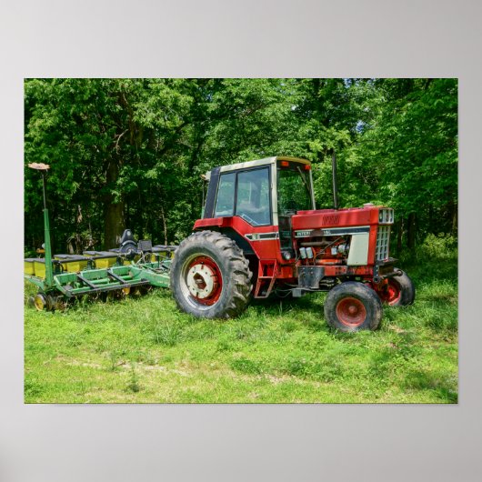 Old International Tractor Poster (Voorkant)