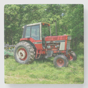 Old International Tractor Stenen Onderzetter