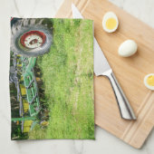 Old International Tractor Theedoek (Quarter Fold)