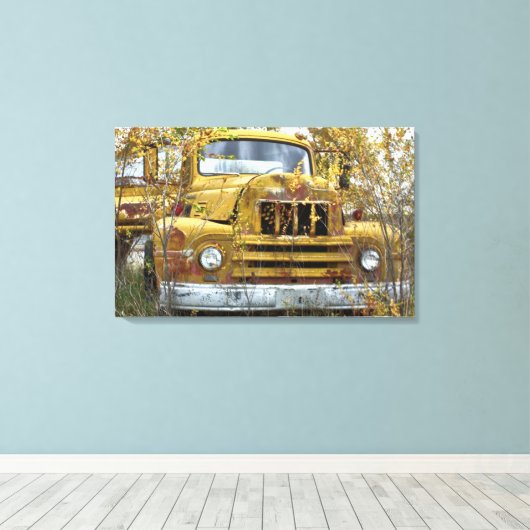 Old International Truck Canvas Afdruk (Insitu (Houten vloer))