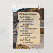 Old Irish Blessing, Giants Causeway Ireland Briefkaart (Voorkant / Achterkant)