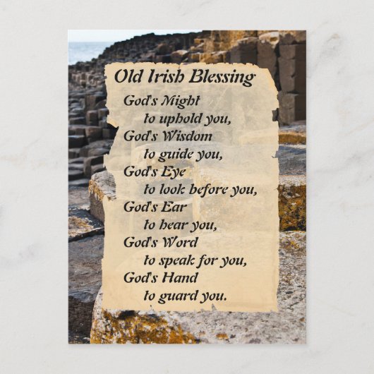 Old Irish Blessing, Giants Causeway Ireland Briefkaart (Voorkant)
