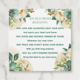 Old Irish Blessing on Gold Dust and Roses Bedankjes Labels