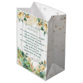 Old Irish Blessing on Gold Dust and Roses Medium Cadeauzakje (Voorkant Gekanteld)