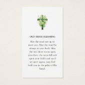 Old Irish Blessing Photo Prayer Card Visitekaartje (Achterkant)