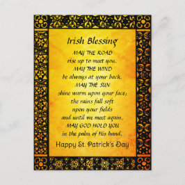 Old Irish Blessing, St. Patrick's Day Briefkaart