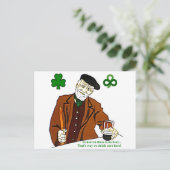 Old Irish Drinker briefkaart (Staand voorkant)