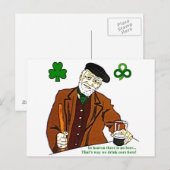 Old Irish Drinker briefkaart (Voorkant / Achterkant)
