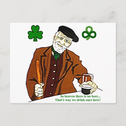Old Irish Drinker briefkaart (Voorkant)