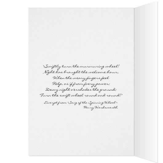 Old Irish Spinning Wheel Custom All-Occasion Kaart (Binnen (Links))