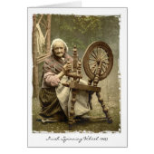 Old Irish Spinning Wheel Custom All-Occasion Kaart (Voorkant)